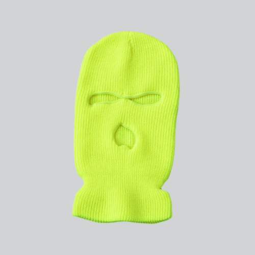 3 HOLE KNITTED BALACLAVA | HIGH POINT - YELLOW / 54-59 CM / WOOL - KNIT BALACLAVA