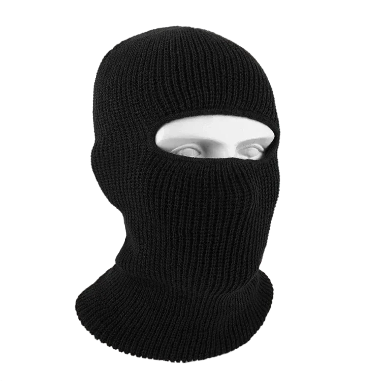 All black balaclava - BLACK / WOOL MERINO - BLACK BALACLAVA