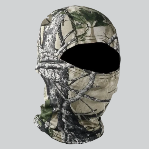 Camouflage patterned balaclava fleece camo with eye opening from Livonia product line