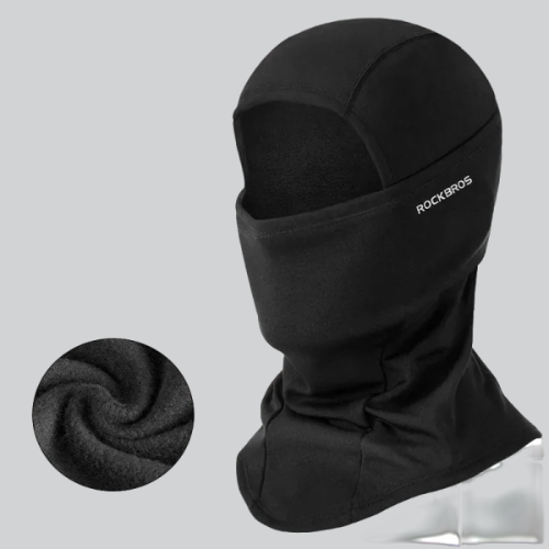 BALACLAVA FOR MOTORCYCLE | GLENDALE - BLACK / 56CM x 62CM / POLYESTER & COTTON