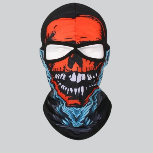 BALACLAVA FULL FACE MASK SKULL | GULFPORT - RED / 29x36 CM / POLYESTER - SKULL BALACLAVA