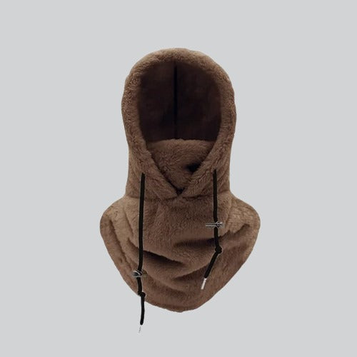 Light brown Balaclava Hoodie for men, ideal for warmth and style in Hillsboro