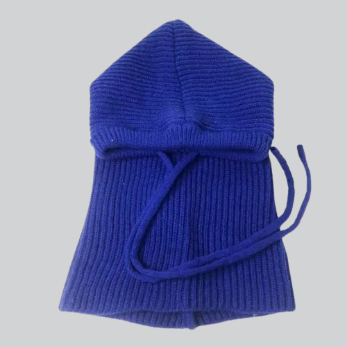 BALACLAVA KNIT HOOD | DES MOINES - BLUE / 27 CM x 48 CM x 30 CM / POLYESTER & COTTON - BALACLAVA