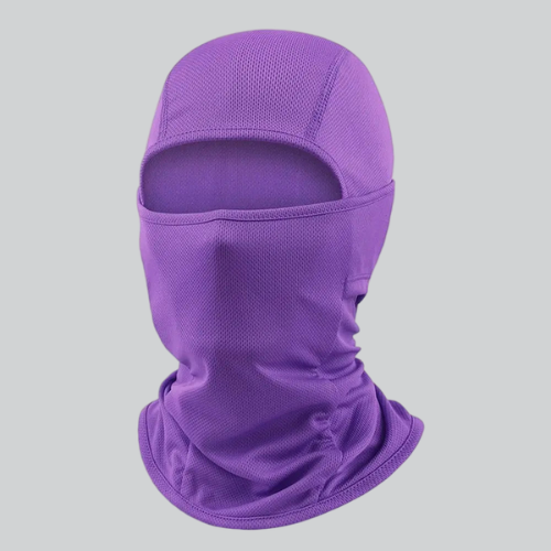 Bright purple balaclava ski mask for women covering head and neck in Port St. Lucie