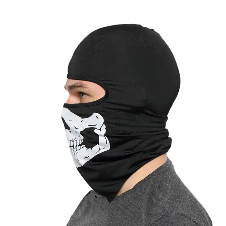 Black Balaclava Skull Mask with skull design for stylish outdoor protection