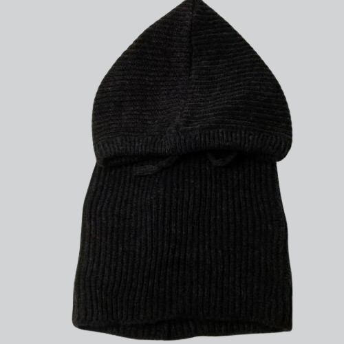 BLACK BALACLAVA KNIT | BELLFLOWER - BLACK / 27 CM x 48 CM x 30 CM / POLYESTER & COTTON - BALACLAVA