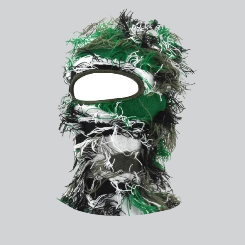 DISTRESSED KNIT MASK | MESQUITE - GREEN / 38CMx22CM / DACRON - SHIESTY MASK