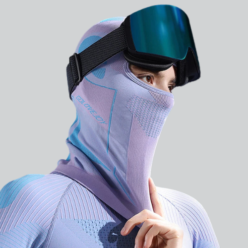 MOTORCYCLE BALACLAVA FACE MASK | NEWARK - PURPLE / 56CM - 62CM / POLYESTER & COTTON