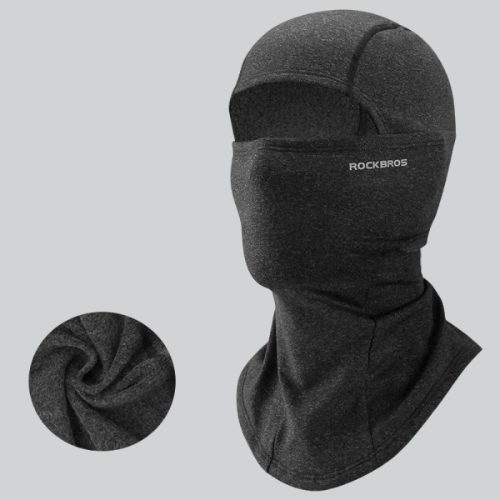 MOTORCYCLE BALACLAVA WINTER | CHANDLER - GRAY / 56CM x 62CM / POLYESTER & COTTON