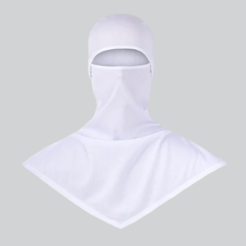 White Shiesty Mask covering head and neck with eye openings, ideal for outdoor use