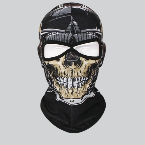 SKULL BALACLAVA GHOST GOLD | SAN LEANDRO - BLACK / 29CM x 36CM / POLYESTER - SKULL BALACLAVA