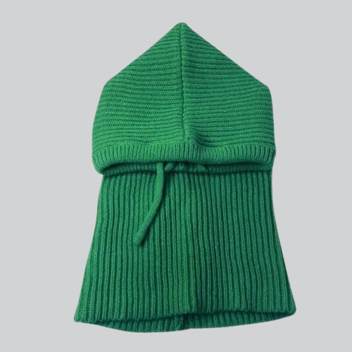 WOMEN’S KNIT BALACLAVA | CAPE CORAL - GREEN / 27 CM x 48 CM x 30 CM / POLYESTER & COTTON - BALACLAVA